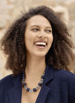 Ketting met gefacetteerde kristalstenen 