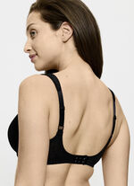 Triumph Comfort Minimizer beugelbeha met elastische tule borduursels ZWART