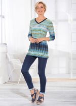 Prachtige tuniek met riemlussen en strikceintuur 