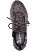 ELENA EDEN sneakers met glanzend bedrukt elastisch materiaal POORT GRIJS