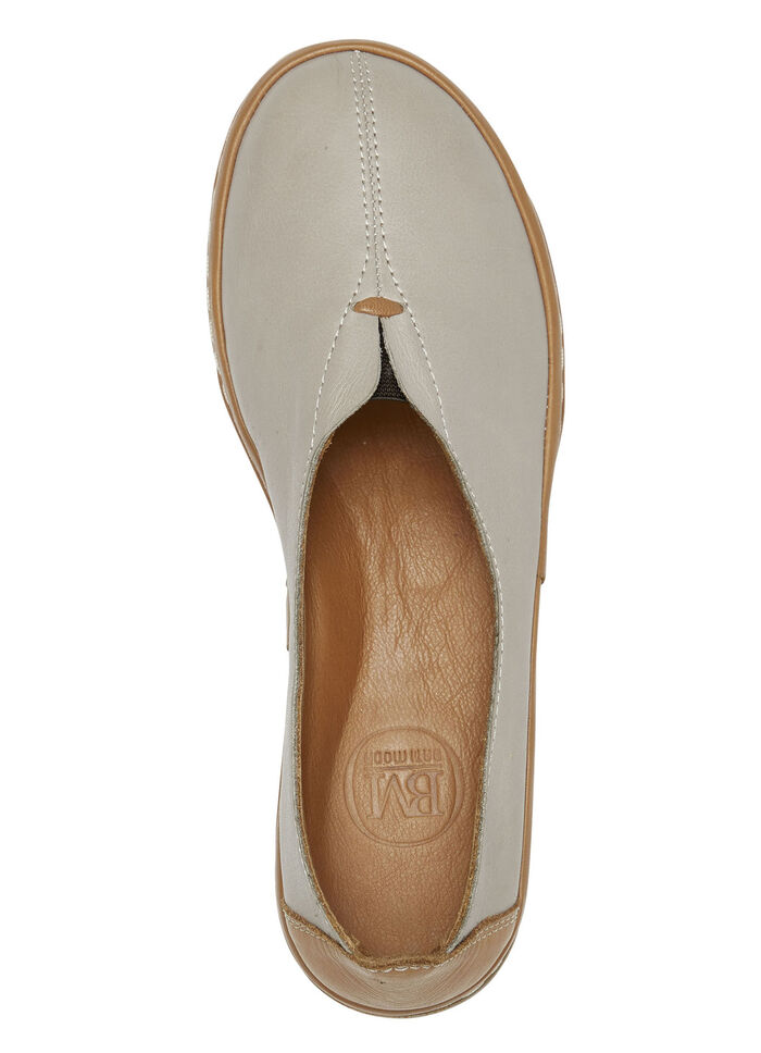 ELENA EDEN pantoffels van rundnappaleer COGNAC MET KIEZELSTEEN