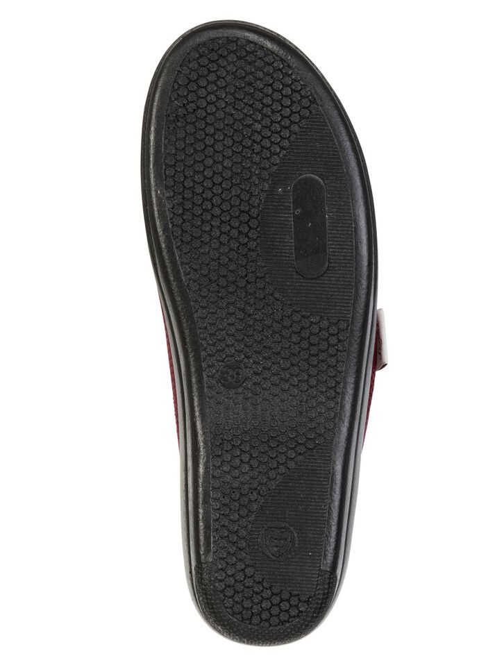 Laurina, duopack, klassieke damespantoffels, breedte G, gemaakt van meshmateriaal 1X BORDEAUX, 1X SCHWARZ