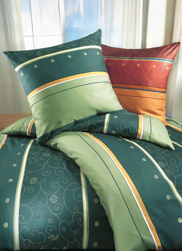 Gemakkelijk te strijken beddengoedset van Biberna GROEN