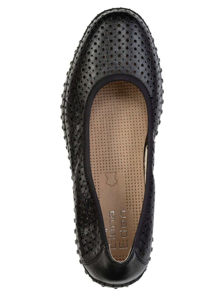 ELENA EDEN, zomerse damesballerina's, wijdte G, met uitneembaar voetbed SCHWARZ