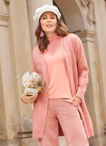 Lang vest met ingezette zakken 