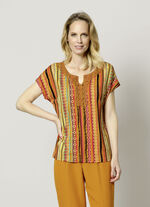 Shirt met gehaakte kanten rand 