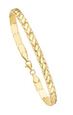 Elegante, glanzende armband met karabijnhaak 