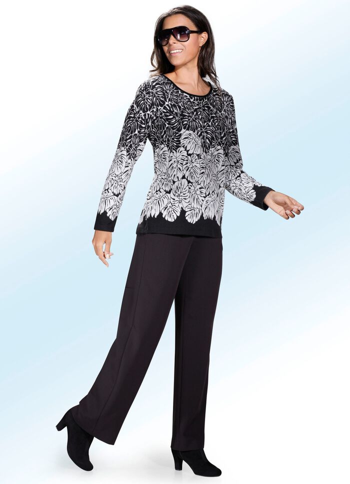 Broek in trendy palazzo-vorm 