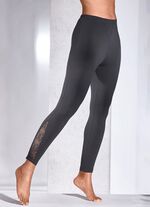 Legging met kanten inzetstuk ANTHRAZIT