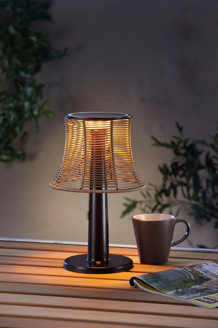 Moderne tafellamp op zonne-energie GRIJS