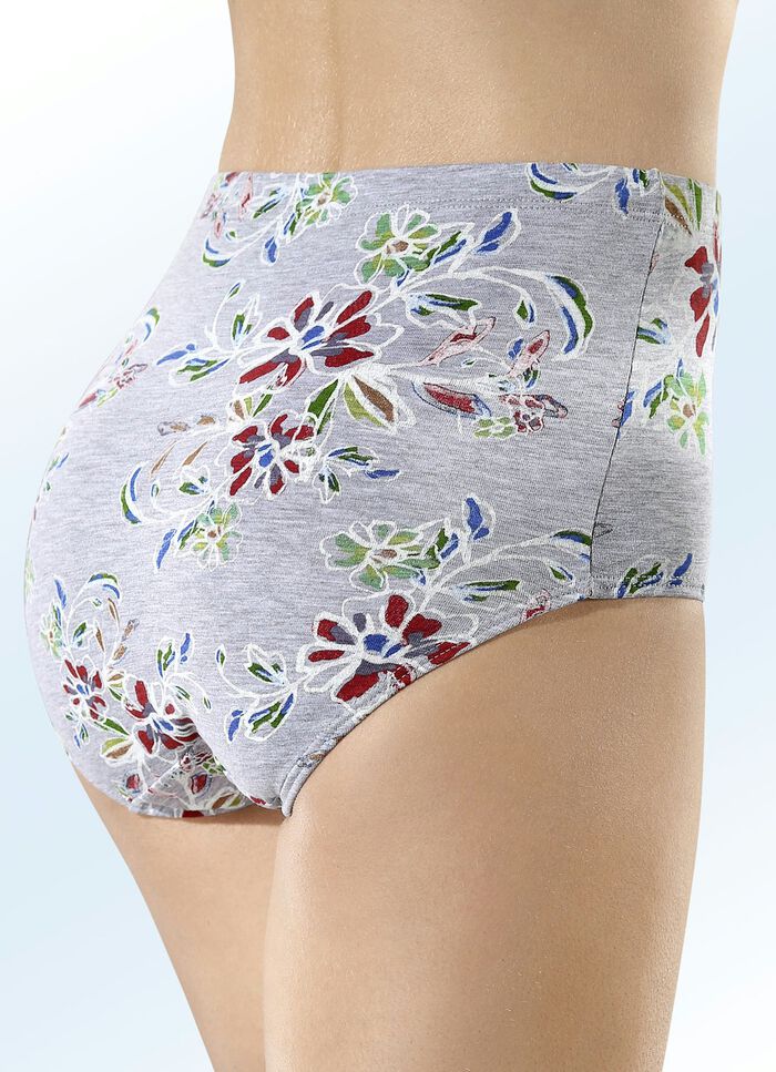 Verpakking met vier slips met bloemetjesdessin 