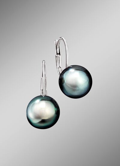 Geweldige oorbellen met Tahitiaanse kweekparels 