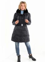 Korte jas met stretchriem 