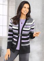 Trui met scheerwol ANTRACIET-LILA-GRIJS GEMÊLEERD