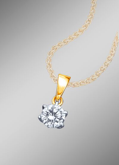 Solitaire hanger met loepzuivere briljant 