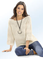 Jeans met uitgebreid borduursel JEANSBLAUW