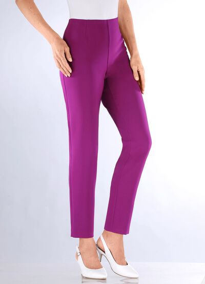 Enkellange broek met aansluitende tailleband 