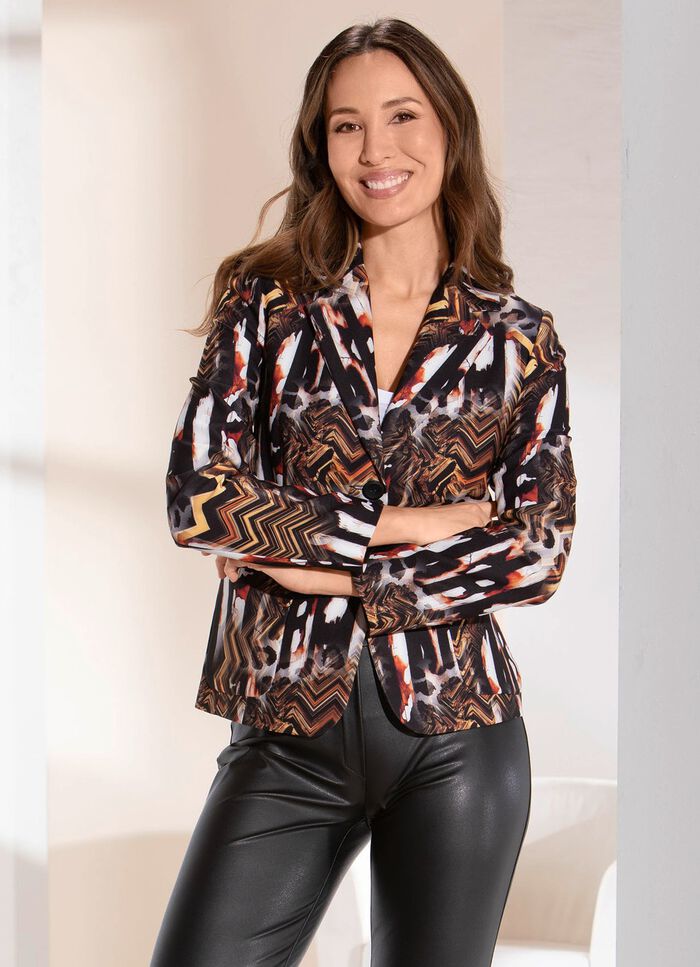 Korte blazer met een extravagant design 