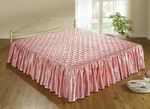 Elegante, glanzende sprei en kussenslopen met quilting in schelplook ROZE