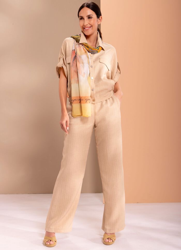 Broek met uitlopende pijpen 