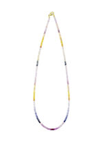 Elegante ketting met echte saffier in veelkleurig 