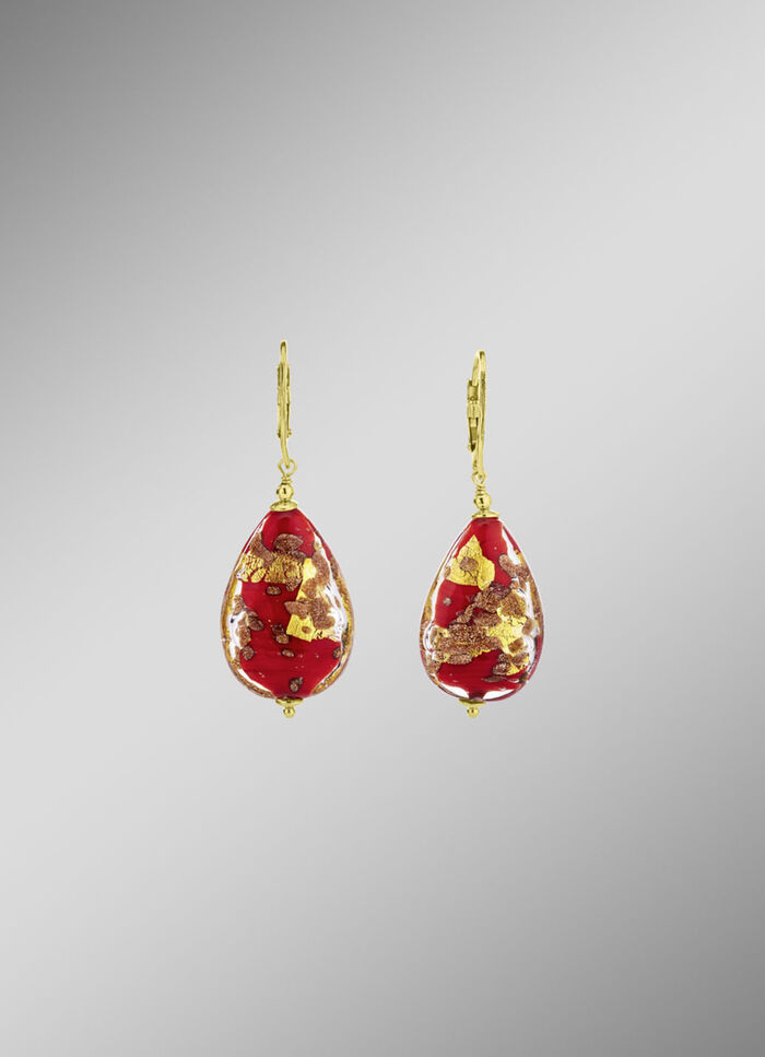 Oorbellen met Murano glaskralen 