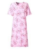 Nachthemd met korte mouwen en V-hals 