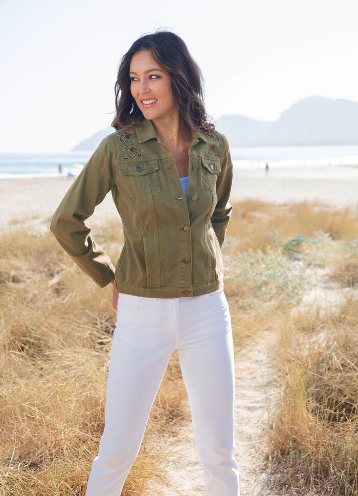 Geborduurd spijkerjack 