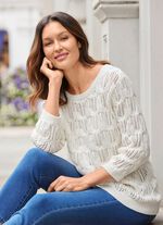 Trui met subtiel paillettengaren 