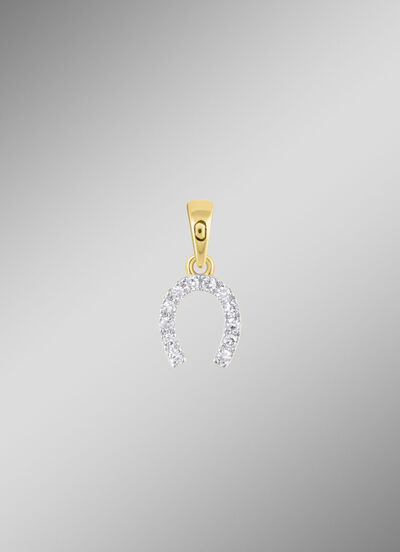 hoefijzerhanger met 10 diamanten 