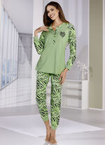 Pyjama met raglanmouwen en manchetten 