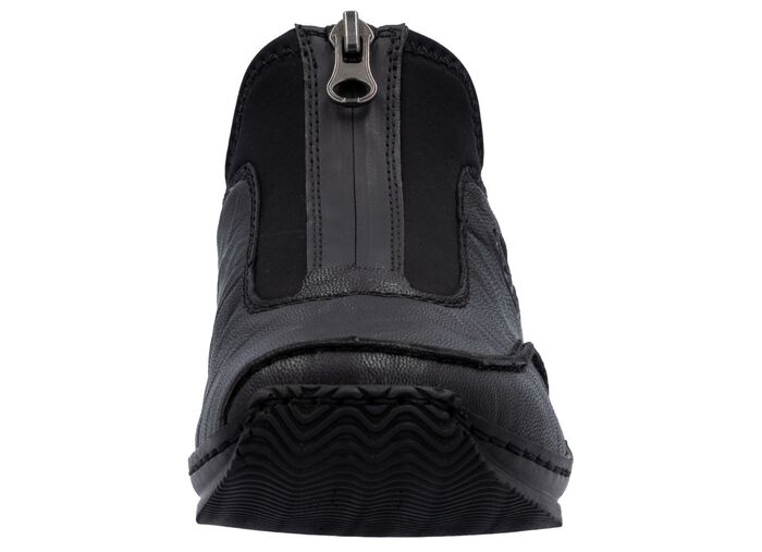 Rieker, klassieke damespantoffels, met rits ZWART