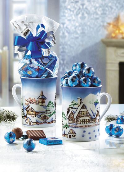 Kopjes winterlandschap, set van 2, met zoete vulling 