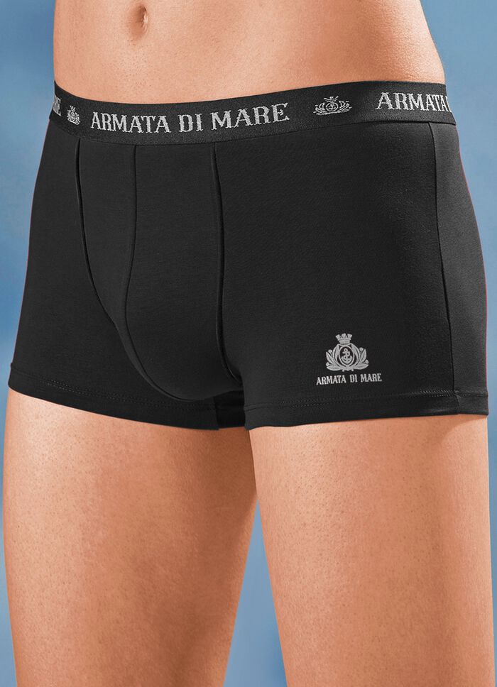 Set van vier broekjes van fijne jersey, met elastische tailleband 