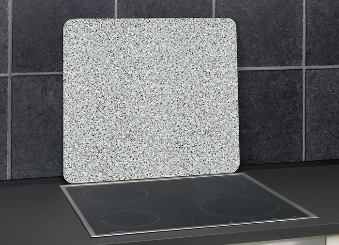 Wandpaneel van glas met granietlook 