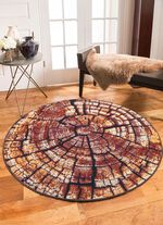 Tapijt in een natuurlijk boomstamdessin 