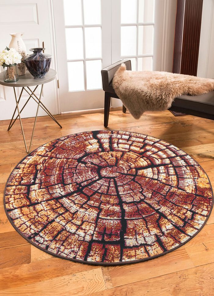 Tapijt in een natuurlijk boomstamdessin 