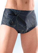 Zwembroek met hoge slipvorm en zakje met ritssluiting 