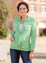 Vest met gebreide bandversiering en zakken 