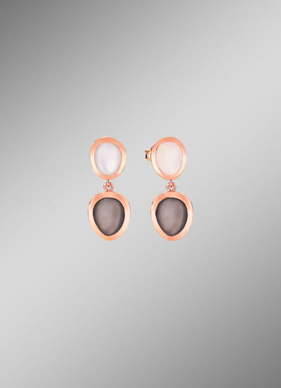 Prachtige oorbellen met echte maansteen 