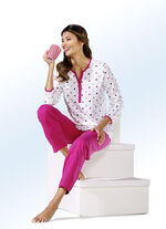 Set van twee pyjama‘s, met stippen, met lange en korte mouwen 