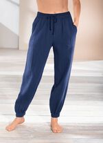 Ademende broek van Laurina MARINE