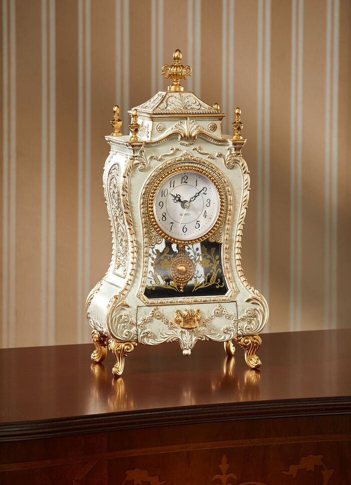 Muziekdoos in antieke behuizing WIT-GOUD