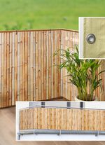 Balkon-zichtbescherming in bamboe-look 