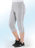 Capribroek &ldquo;Delena&rdquo; in 3 kleuren GRIJS GEM&Ecirc;LEERD-WIT