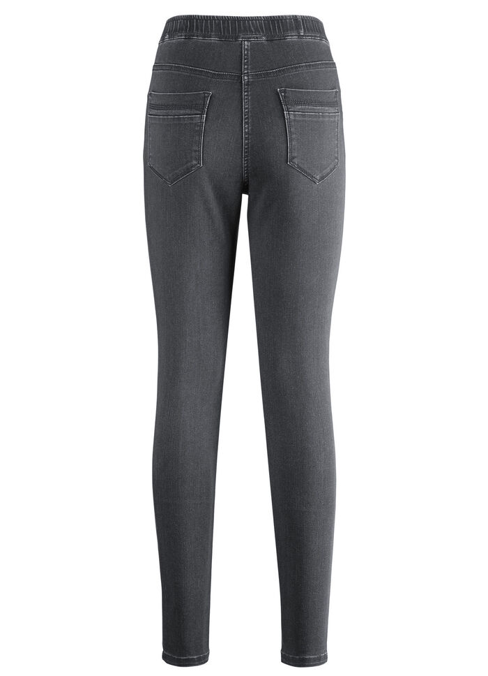 Superzachte jegging jeans ANTRACIET
