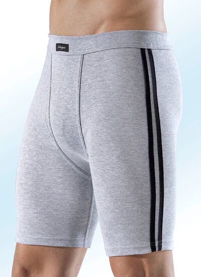 Set van vier boxershorts met contrasterende strepen aan de zijkanten, knielengte 