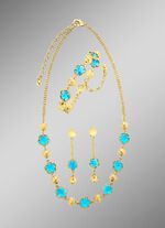 Sieradenset,  3-delig, met bloemmotief 