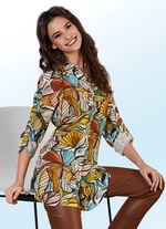 Lange blouse met overhemdkraag 