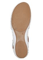 ELENA EDEN, zomerse damessandalen, breedte G, gemaakt van leer WIT